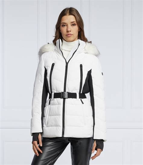 michael kors mantel jacken white|Michael Kors women's white jacket.